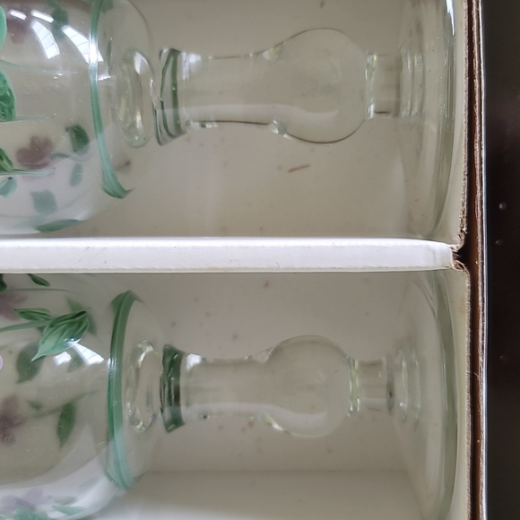 Waverly Garden Room "Sweet Violets" 4 pack Goblets NIB - Picture 6 of 13